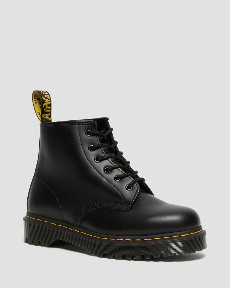 Botines Dr Martens 101 Bex Smooth Cuero Hombre Negros | MX 393PJJ